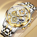 OLEVS Watches for Man 9947 Golden White