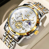 OLEVS Watches for Man 2900 Golden White