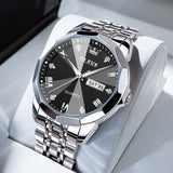 OLEVS 9931 Watches for Men Diamond Dress Luxury Casual Fashion Wrist Watch Waterproof Luminou