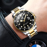 Two Tone Strap - Black Dial Gold Trim