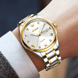 OLEVS Watches for Man 5563 Golden White