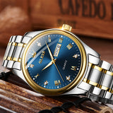 OLEVS 5563 Watches for Men Business Dress Analog Quartz Luxury Black Stainless Steel Waterproof Luminous Classic with Date Mens Wrist Watches Reloj para Hombre
