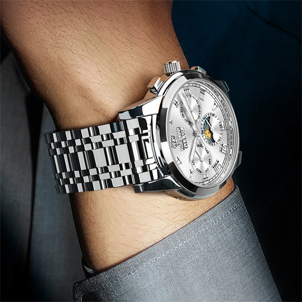 Silver Strap-White Dial Silver Trim
