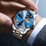 Two Tone Strap - Blue Dial Gold Trim