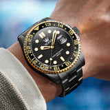 OLEVS 3610 Mens Watches, Silver Dress Gold Classic Luxury Big Large Face Waterproof Watches for Men, Analog Two Tone Stainless Steel Men Wrist Watch