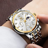 OLEVS Watches for Man 2858 Golden White
