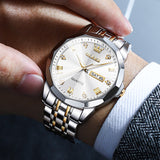 Two Tone Strap - White Dial Silver Trim