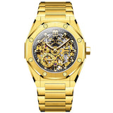 OLEVS 6669 Automatic Watches for Men Self Winding Mechanical Skeleton Luxury Dress Stainless Steel Waterproof Luminous Mens Wrist Watches Reloj Para Hombre