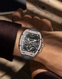 OLEVS 6016 Watches for Men Automatic Mechanical Luxury Dress Big Face Self Winding Tourbillon Skeleton Luminous Wrist Watches