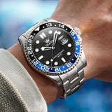 OLEVS 3610 Mens Watches, Silver Dress Gold Classic Luxury Big Large Face Waterproof Watches for Men, Analog Two Tone Stainless Steel Men Wrist Watch