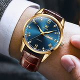 OLEVS Watches for Man 6896 Golden Blue