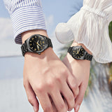 OLEVS 5563Couple Watch Valentines Couple Matching Watches His and Her Couple Set Wrist Watch Men and Women Lovers Wedding Waterproof Romantic Gifts Set of 2