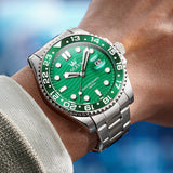 OLEVS 3610 Mens Watches, Silver Dress Gold Classic Luxury Big Large Face Waterproof Watches for Men, Analog Two Tone Stainless Steel Men Wrist Watch