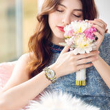 OLEVS 2897 Watches for Womens Business Luxury Casual Analog Quartz Diamond Stainless Steel Chronograph Waterproof Luminous ladies Watches Reloj Para Mujer Gold/White/Black/Blue