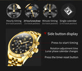 OLEVS Watches for Man 2932 Golden Black