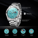 OLEVS 3618 Watches for Men Business Dress Luxury Casual Analog Quartz Stainless Steel Waterproof Luminous Date Mens Wrist Watches Reloj Para Hombre