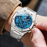 OLEVS 3626 Watches for Men Business Dress Analog Quartz Chronograph Gold Plated Stainless Steel Waterproof Luminous Date Classic Mens Wrist Watches Reloj Para Hombre