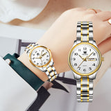 OLEVS Watches for Woman 5567 Golden White