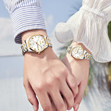 OLEVS 5563Couple Watch Valentines Couple Matching Watches His and Her Couple Set Wrist Watch Men and Women Lovers Wedding Waterproof Romantic Gifts Set of 2