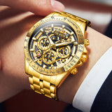 OLEVS Watches for Man 9913 Golden Black