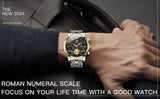 OLEVS Watches for Man 2859 Golden Black
