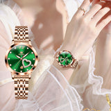 OLEVS 5189 Watch for Women Mesh Strap Fashion Rose Gold Dress Watches