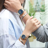OLEVS Watches for Woman 5567 GL Golden Blue