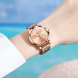OLEVS 5189 Watch for Women Mesh Strap Fashion Rose Gold Dress Watches