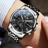 Black Strap-Black Dial Silver Trim