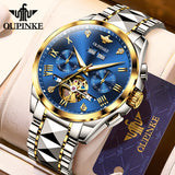 OUPINKE 3240 Self Winding Black Watches for Men Luxury Business Dress Mens Watch Reloj Para Hombre