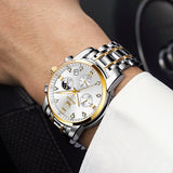 OLEVS Watches for Man 2858 Golden White