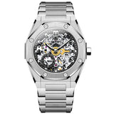 OLEVS 6669 Automatic Watches for Men Self Winding Mechanical Skeleton Luxury Dress Stainless Steel Waterproof Luminous Mens Wrist Watches Reloj Para Hombre