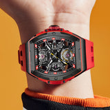 Men Automatic Sports Watch Original Skeleton Mechanical Self Winding Luxury Dress Sapphire Crystal Waterproof Wrist Watch for Men 6012