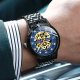 Black Strap - Blue Dial Black Trim