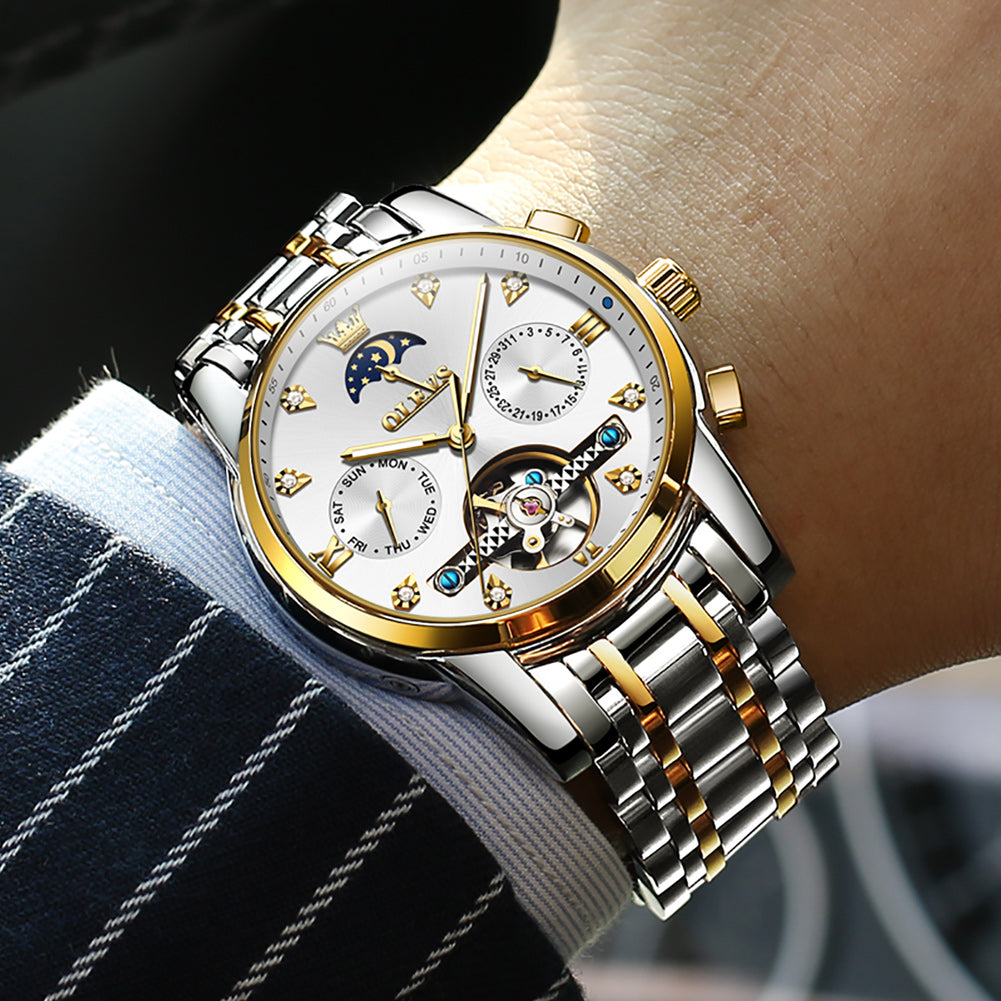 Two Tone Strap - White Dial Gold Trim