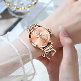OLEVS 5189 Watch for Women Mesh Strap Fashion Rose Gold Dress Watches