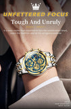 OLEVS 9947 Mens Watch Chronograph Luxury Diamond Dress Business Analog Quartz Wrist Watches Stainless Steel Waterproof Luminous