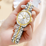 OLEVS Watches for Woman 5593 Golden White