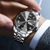 OLEVS 9931 Watches for Men Diamond Dress Luxury Casual Fashion Wrist Watch Waterproof Luminou