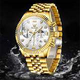 OLEVS Watches for Man 2932 Golden White