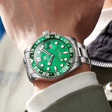 OLEVS 3610 Mens Watches, Silver Dress Gold Classic Luxury Big Large Face Waterproof Watches for Men, Analog Two Tone Stainless Steel Men Wrist Watch