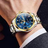 OLEVS Watches for Man 2906 Golden Blue
