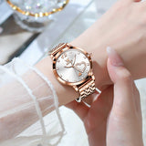 OLEVS 5189 Watch for Women Mesh Strap Fashion Rose Gold Dress Watches