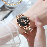 OLEVS 5189 Watch for Women Mesh Strap Fashion Rose Gold Dress Watches