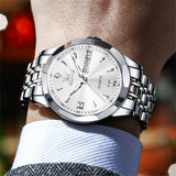 OLEVS Watches for Man 9998 White