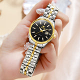 OLEVS Watches for Woman 5593 Golden Black