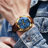 OLEVS Watches for Man 2872 Golden Blue