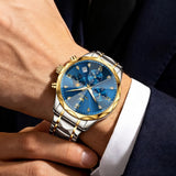 OLEVS Watches for Man 2730 Golden Blue