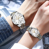 OLEVS Watches for Woman 9970 GL Golden White