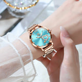 OLEVS 5189 Watch for Women Mesh Strap Fashion Rose Gold Dress Watches